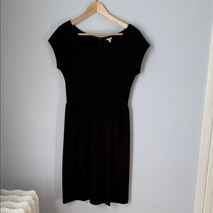 J. Crew Classic Black Midi Dress